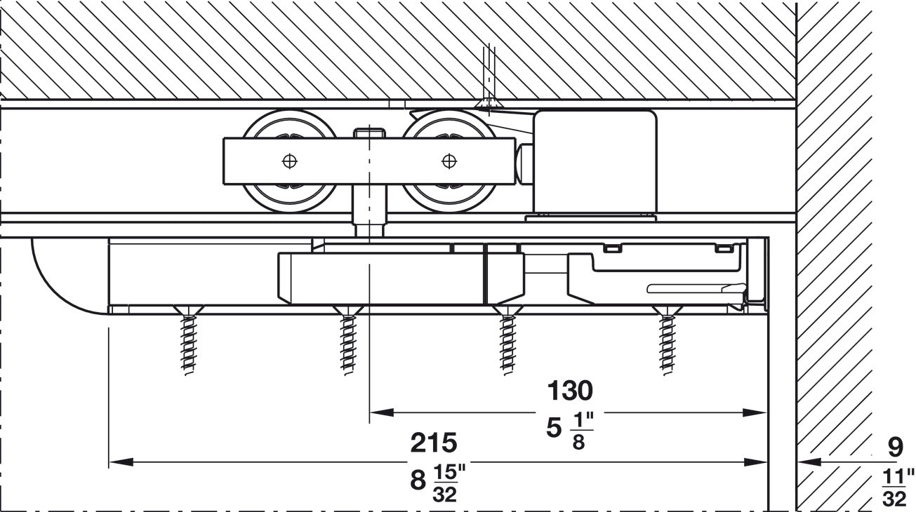 Sliding Door Hardware, HAWA Junior 80/B, set