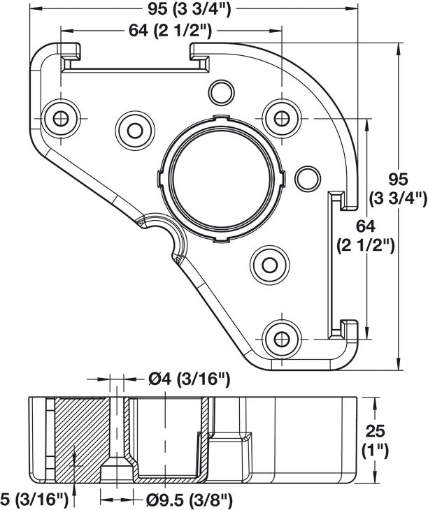 Mounting Plate, Corner