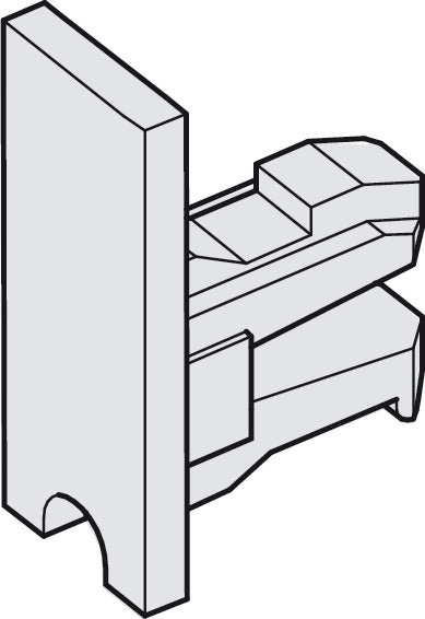 End Cap, Without handle, For clipping on and bonding on site