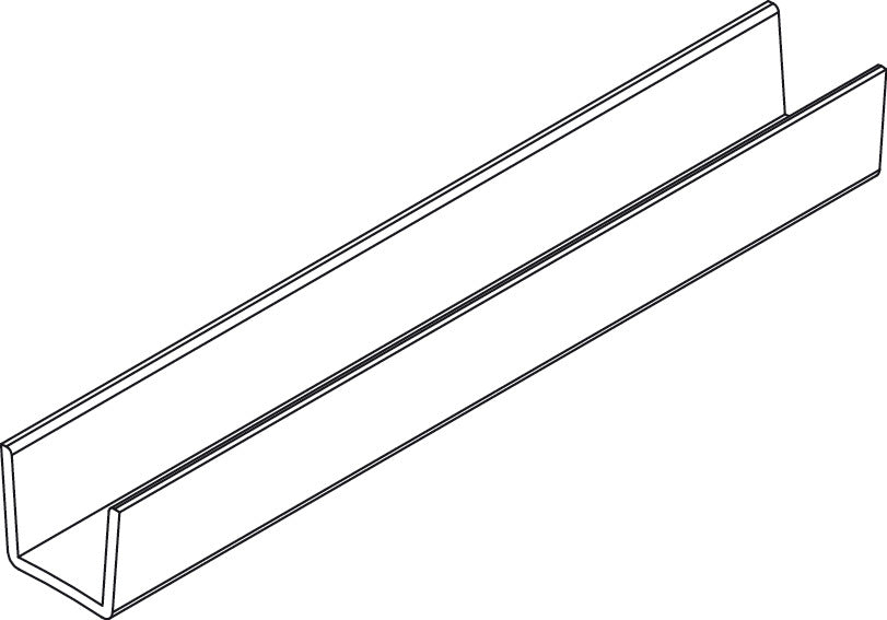Lower Guide Channel, Polyproplene, Black