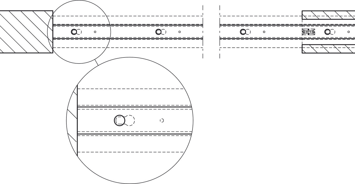 Track set, for Slido D-Line11 pocket door solution