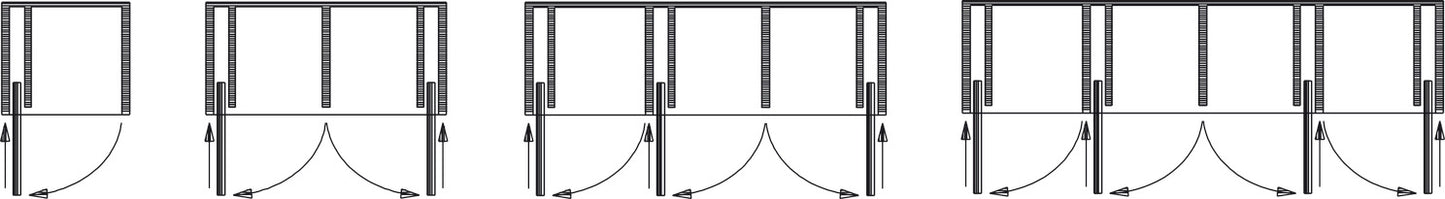 Wooden Folding Sliding Doors, HAWA Folding Concepta 25, set, hinges with soft closing mechanism