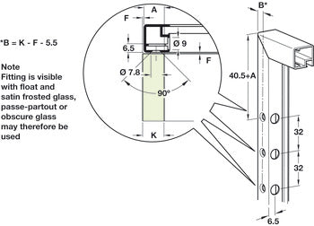 Aluminum Door Bracket, for Free Flap 1.7 / 3.15 / Strato
