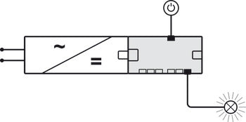 Distributor, HÃ¤fele Loox5, 6-way, box to box with switching function