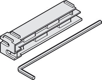 Adjustment aid, for adjustment of running gears, with angled hex key