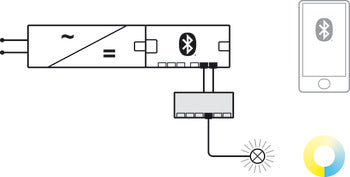 Adapter, HÃ¤fele Loox5, multi-white, for HÃ¤fele Connect Mesh 6-way distributor