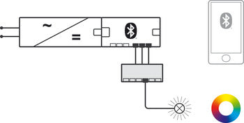 Adapter, HÃ¤fele Loox5, RGB, HÃ¤fele Loox5, for HÃ¤fele Connect Mesh 6-way distributor