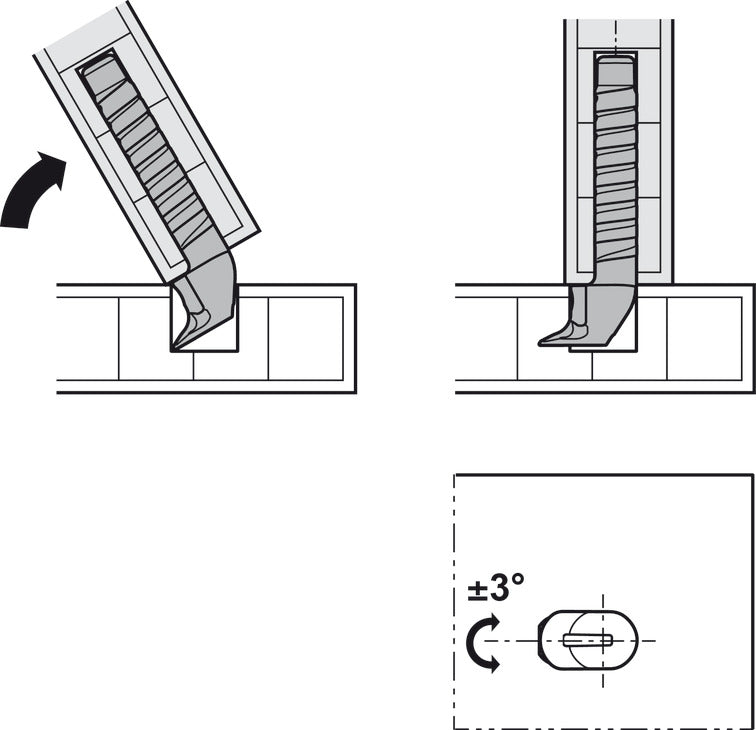 Claw connector, HÃ¤fele Ixconnect CC 8/5/30, Zinc alloy