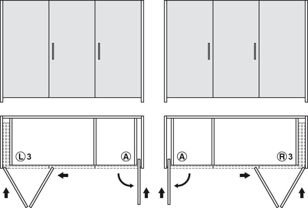 Wooden Folding Sliding Doors, HAWA Folding Concepta 25, set, hinges with soft closing mechanism