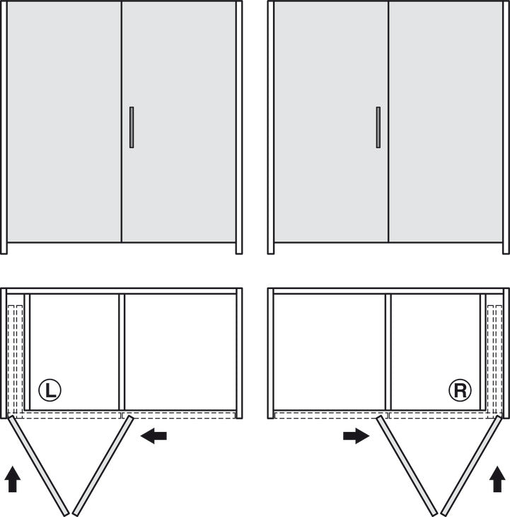 Wooden Folding Sliding Doors, HAWA Folding Concepta 25, set, hinges with soft closing mechanism