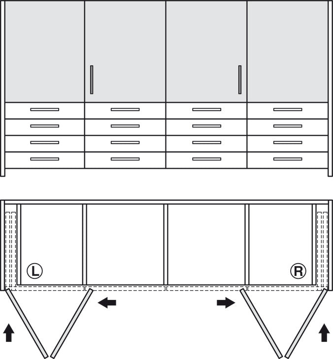 Wooden Folding Sliding Doors, HAWA Folding Concepta 25, set, hinges with soft closing mechanism