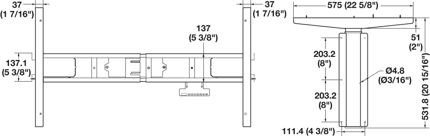 Double Adjustable Column, AdjusTableSystem®