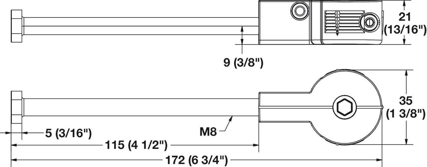 Worktop Connector, QUICK Bolt, Ø35