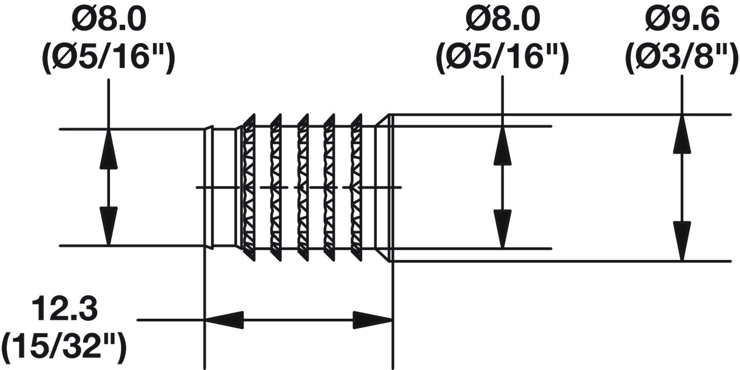 Insert Nut, Lamello Cabineo 8 M6