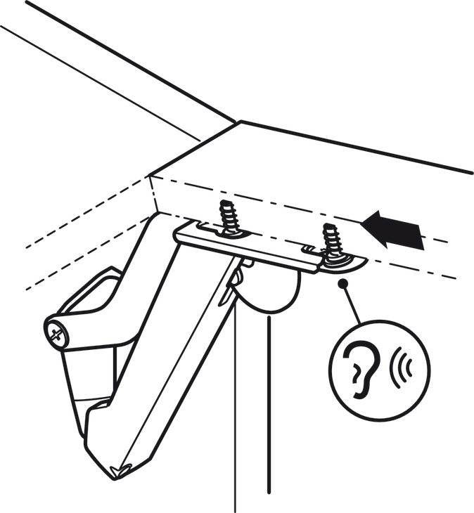 Swing-Up Fitting, HÃ¤fele Free space 1.11