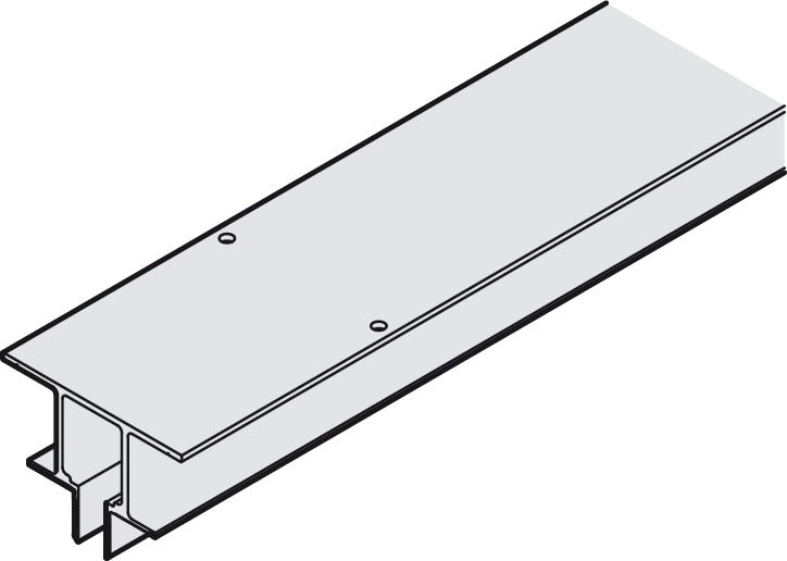 Running track, for ceiling installation with suspended ceiling, pre-drilled