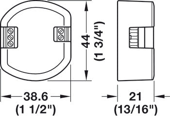 2-channel interface, HÃ¤fele Connect Mesh, with potential free relay