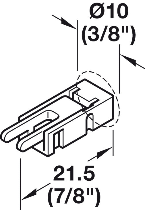 Interconnecting lead, HÃ¤fele Loox5 for LED strip light monochrome 5 mm (3/16')