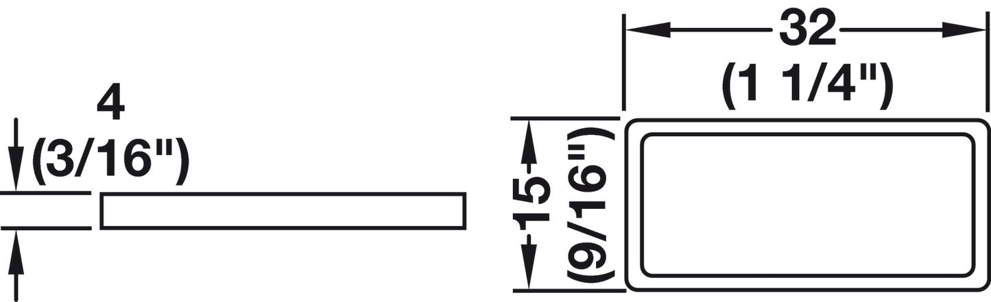 QuickClick Glide, rectangular, for press fitting