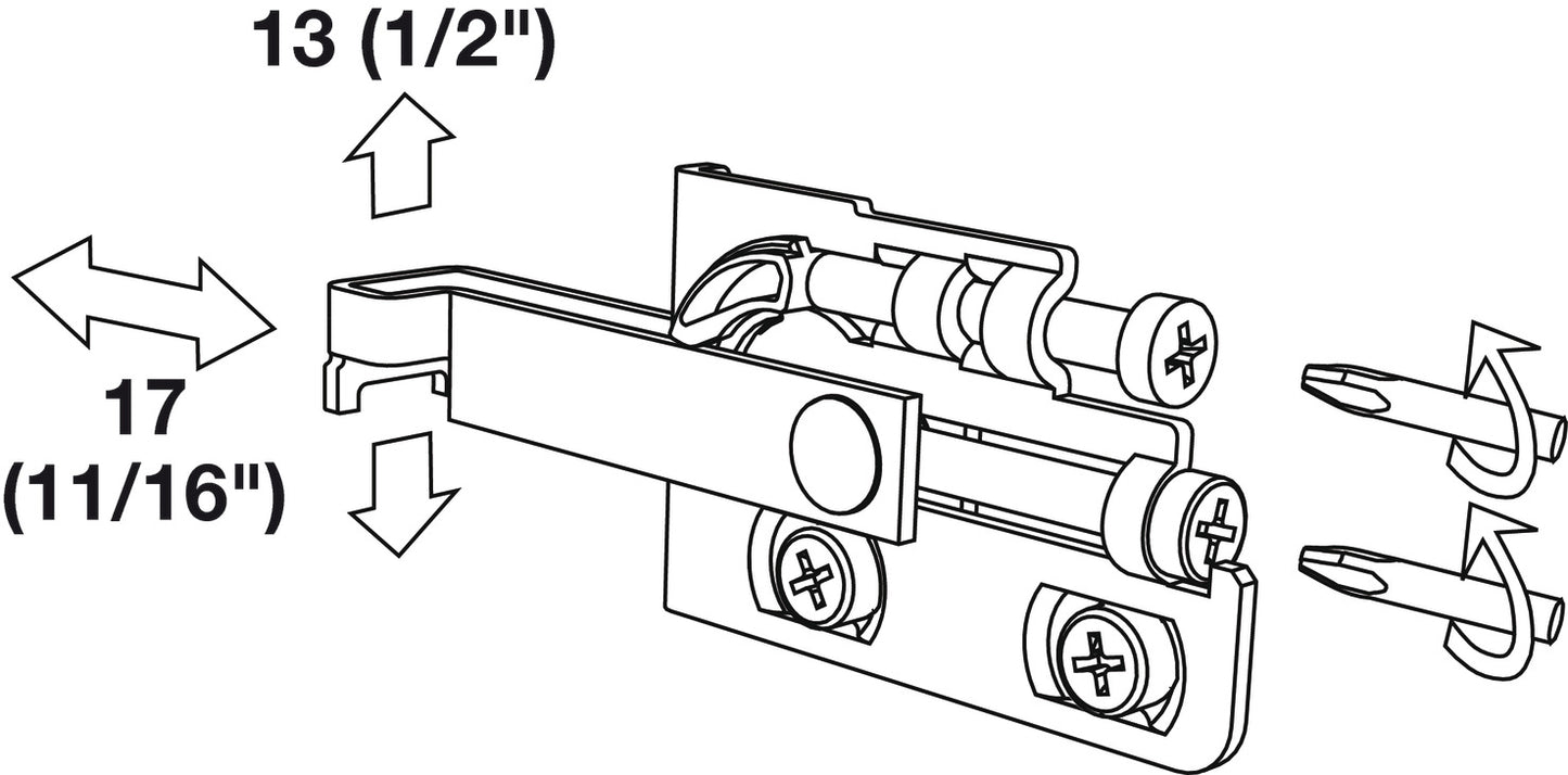 Cabinet Hanger, Screw Fixing, Scarpi-4