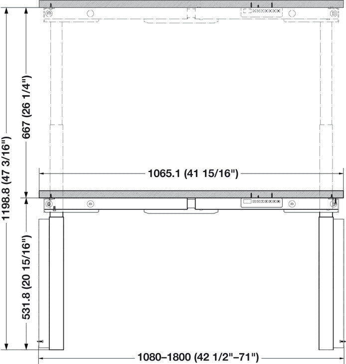 Double Adjustable Column, AdjusTableSystem®