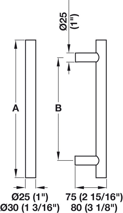 Pull Handle, Stainless Steel