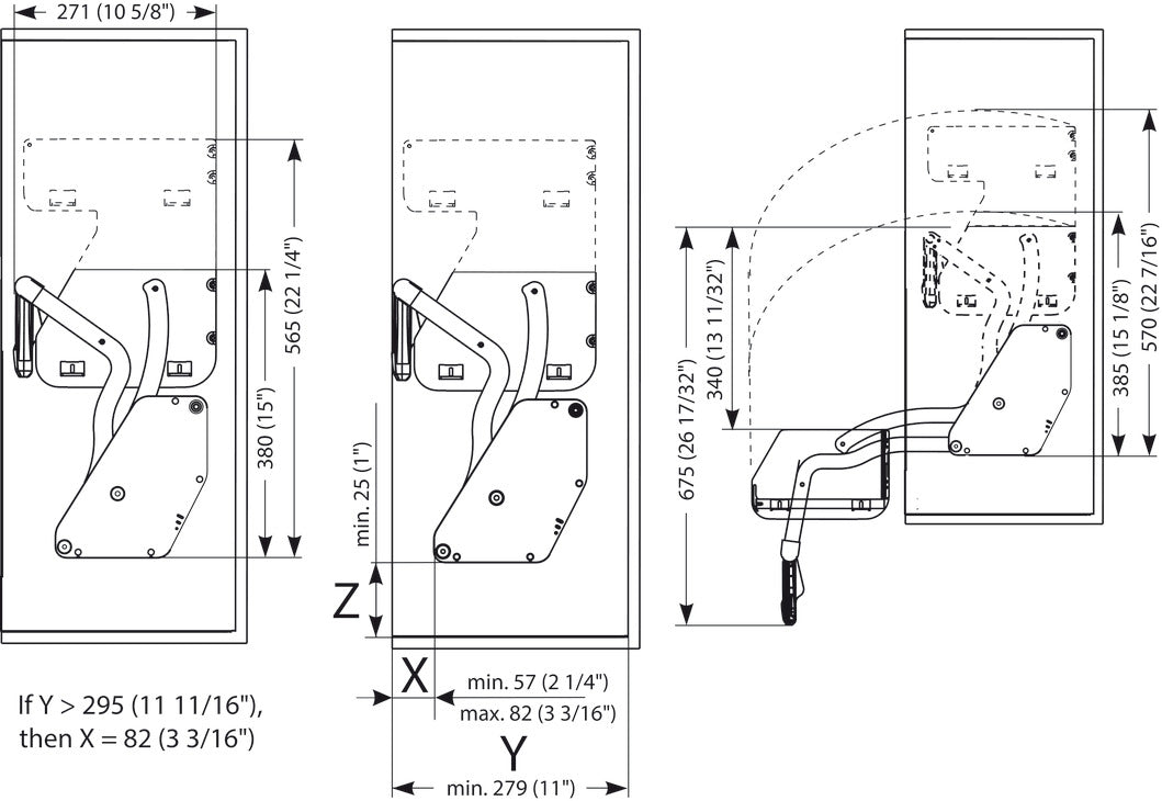 iMOVE Pull Down Unit, for Face Frame, with Shim