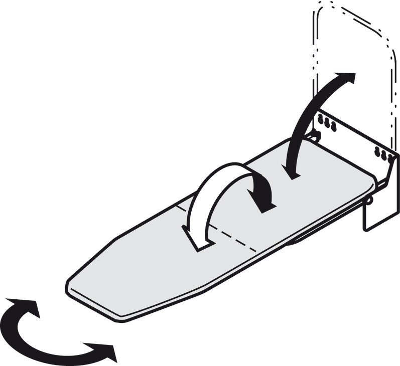 Hafele Ironfix® Ironing Board, Wall-Mounted