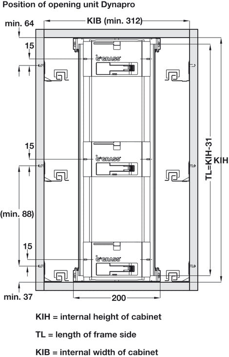 Mounting Bracket, Sensomatic Drawer Opener