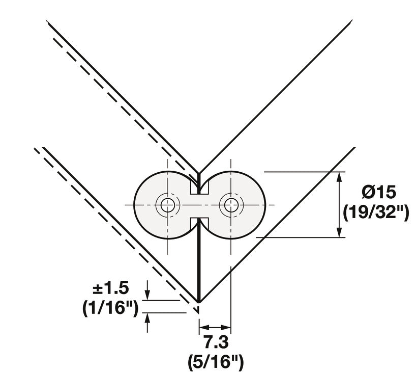 Miter Joint Connector, Minifix®