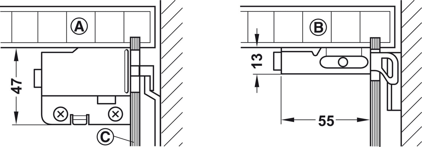 Cabinet Hanger, Screw-Mounted