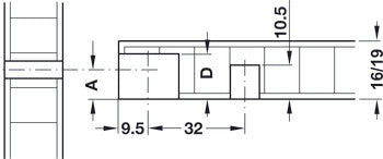 Connector Housing, Rafix SE 32 System, without Ridge, Zinc