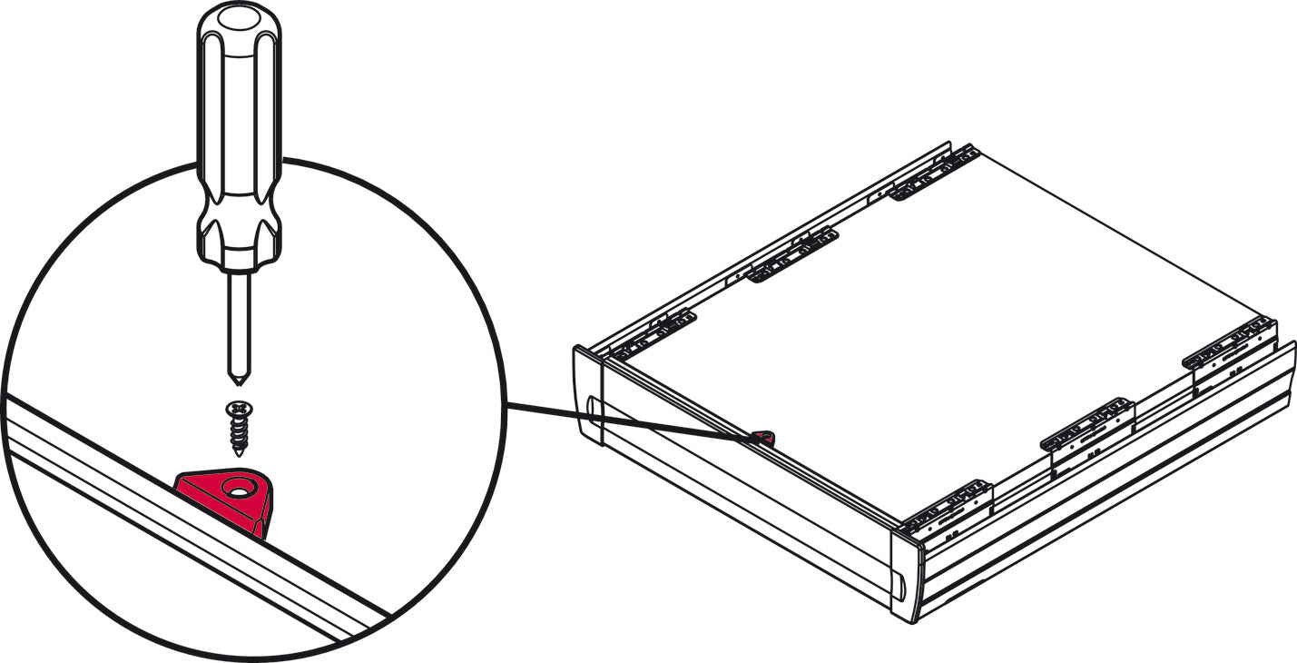 Stabilizing Plate, Front panel stabilising plate, HÃ¤fele Matrix Box P