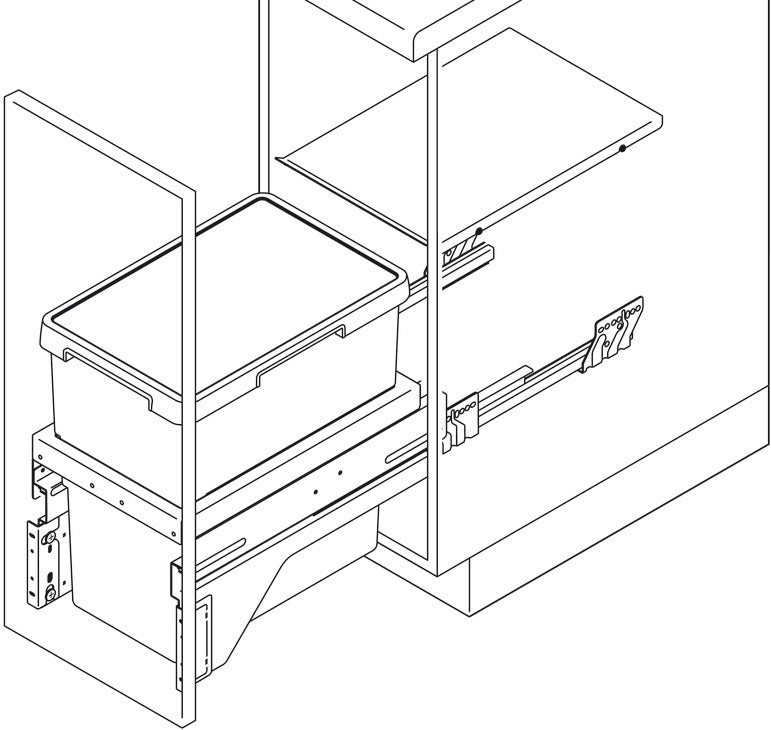 Waste Bin Pull-Out, Hailo Euro Cargo 30 S
