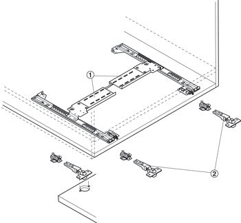 Pocket Door System, Accuride 1332  (with 35 mm Hinge Kit)