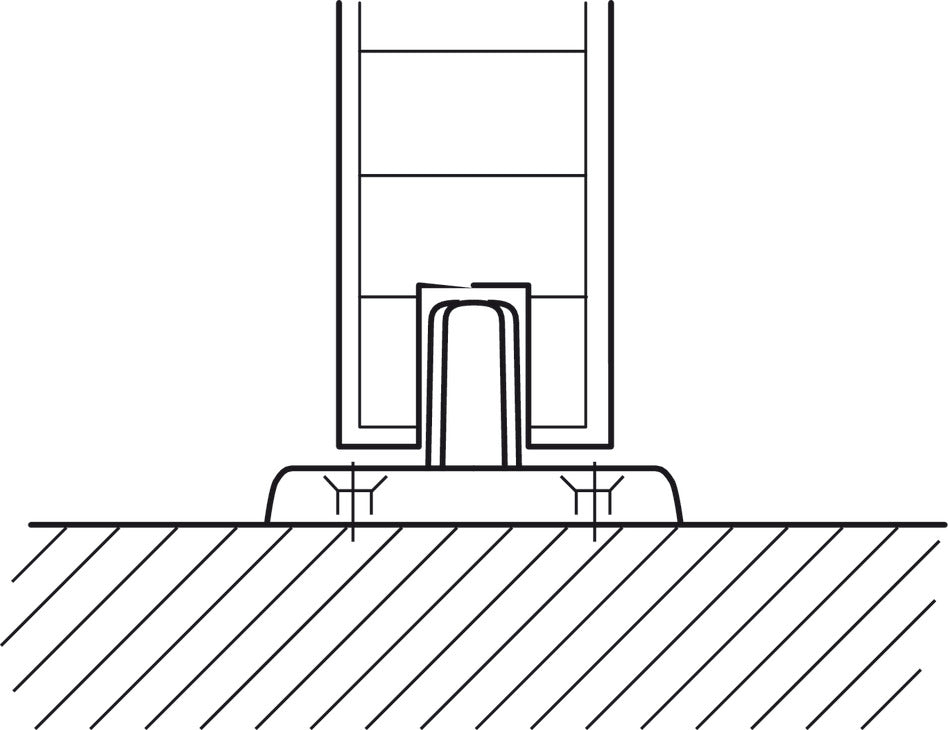 Floor Guide, With Zero Clearance, For Screw Fixing