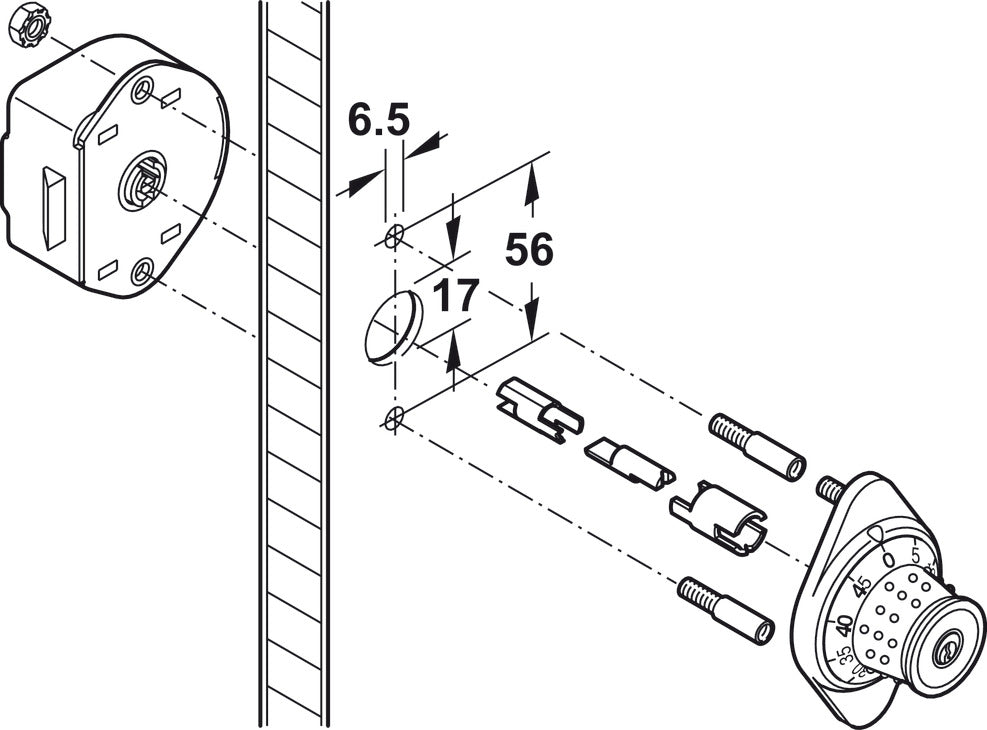 Extension Set, for Mastercombi Locker Lock