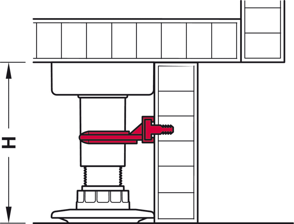 Plinth Panel Clip, also suitable for HÃ¤fele AXILOâ„¢ 78 plinth system