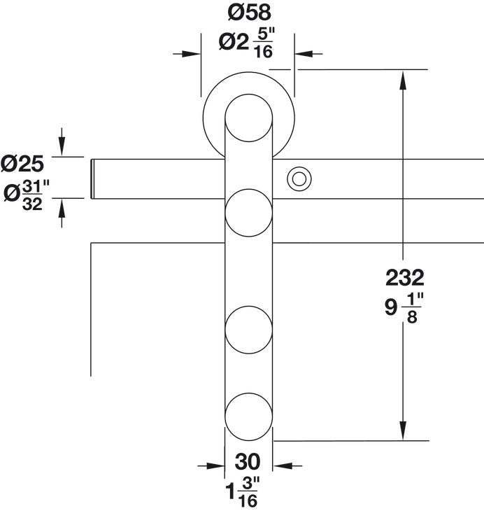 Hollow Stainless Steel Track Set, Antra