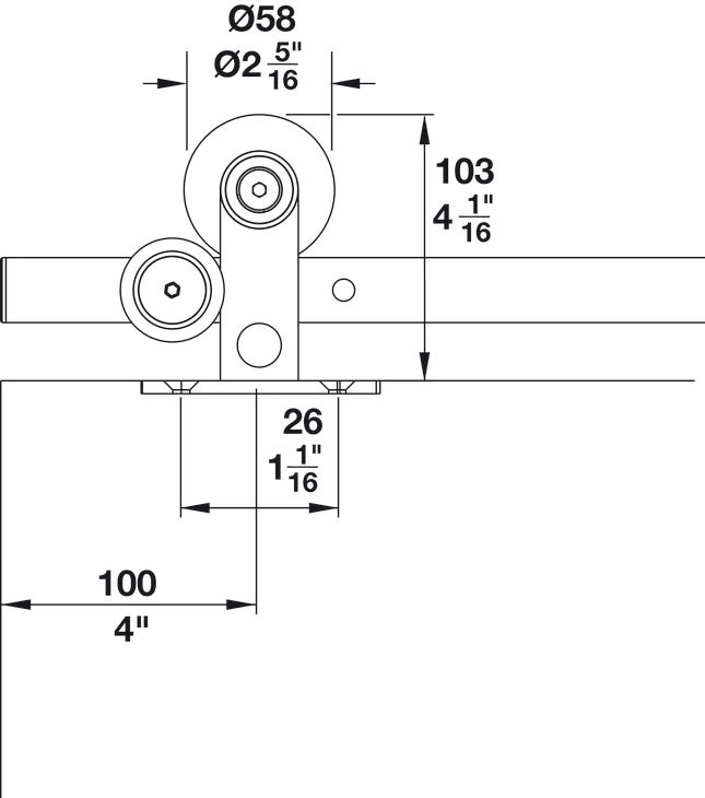 Hollow Stainless Steel Track Set, Flatec V