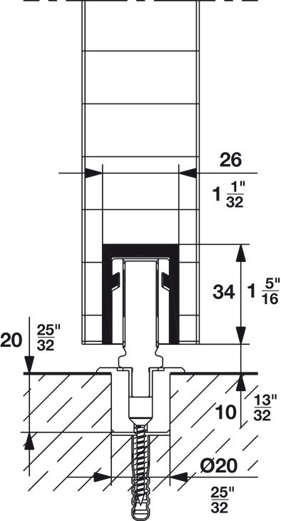 Upper Track, Pre-drilled