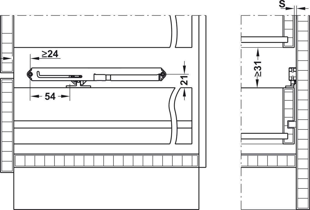 Soft Closer Mechanism, for Wood or Metal Boxes