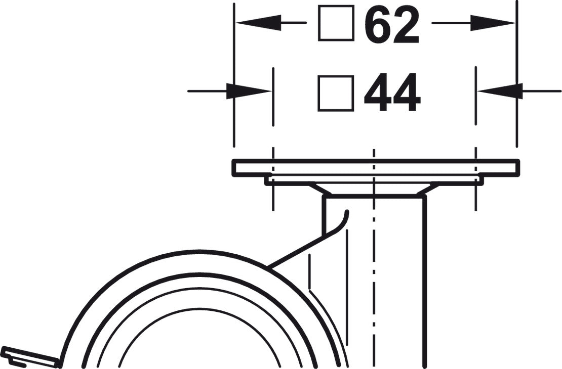 Twin Wheel Caster, Load bearing capacity 80 kg, free running