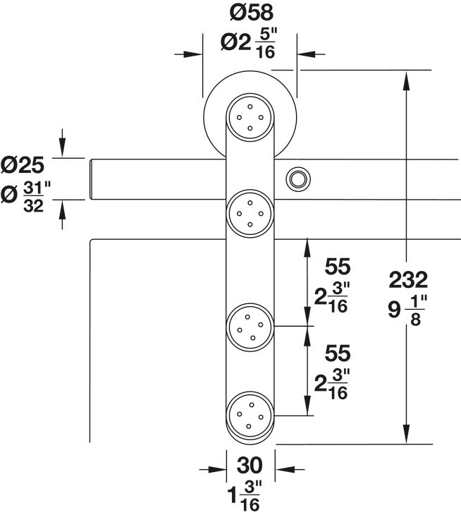 Solid Stainless Steel Track Set, Flatec I