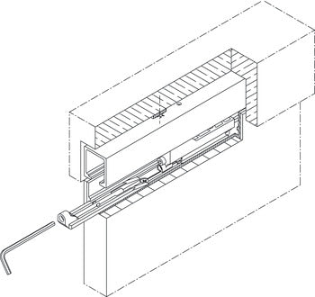 Assembly Wedge, for Doors Running in the Ceiling