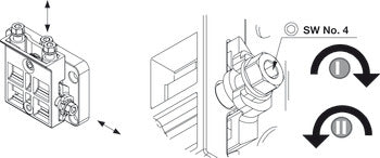 Coplanar Door, HAWA Frontino 20 H OS FB for Upper Cabinets, Complete Set