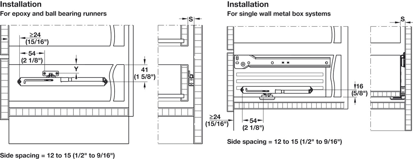 Soft Closer Mechanism, for Wood or Metal Boxes