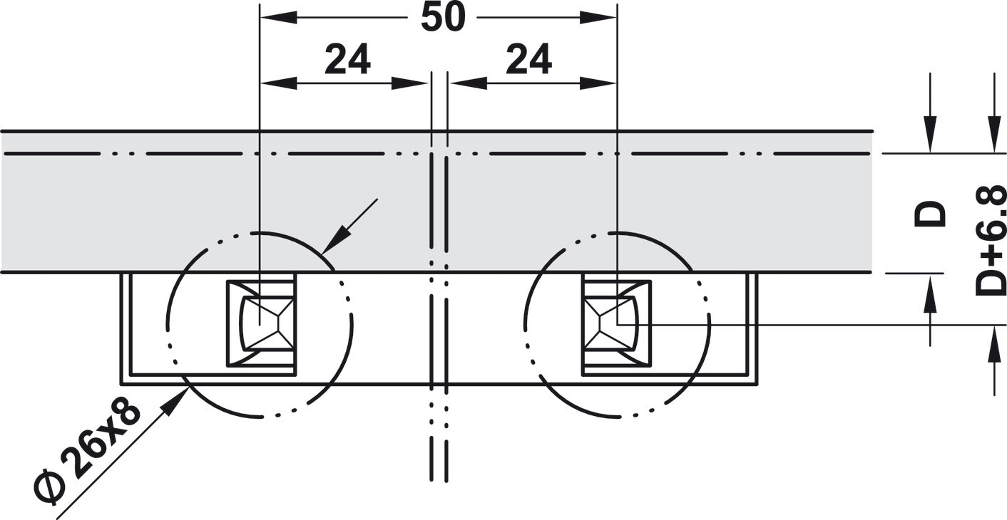 Double PUSH Latch, with Adjustment