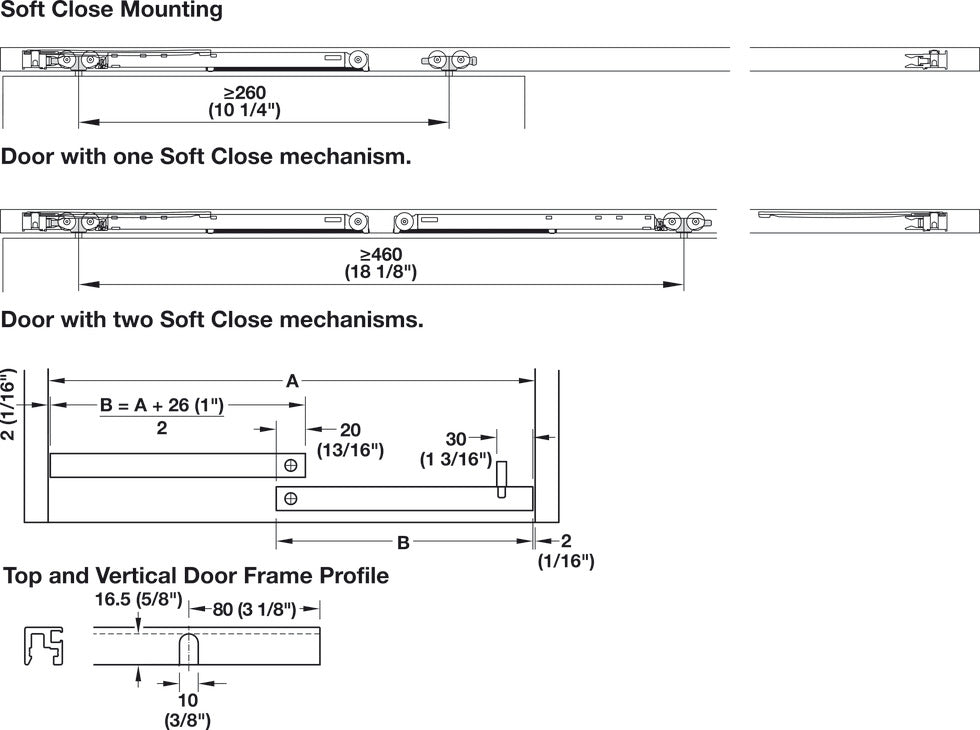 Sliding Door Hardware, Hawa Clipo 26 GR IF, set