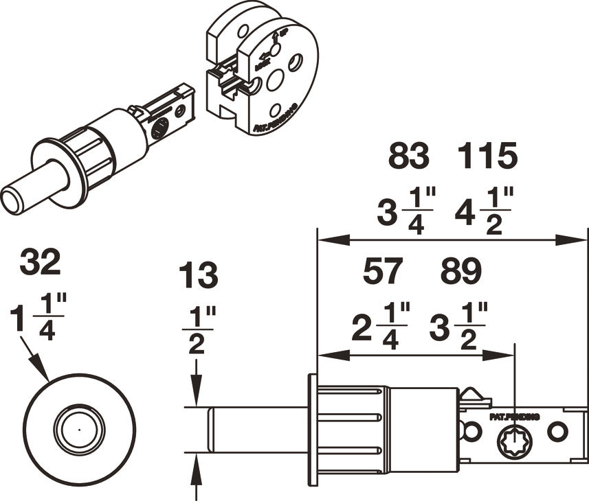 BL100 Privacy Lock, for Sliding Barn Door